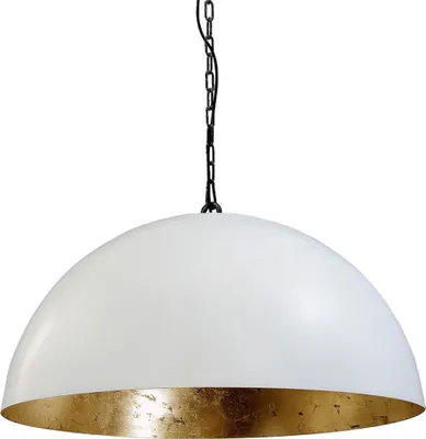 Produktbild von masterlight Pendelleuchte Larino 1-flammig Stahl Weiß-Blattgold Ø60cm