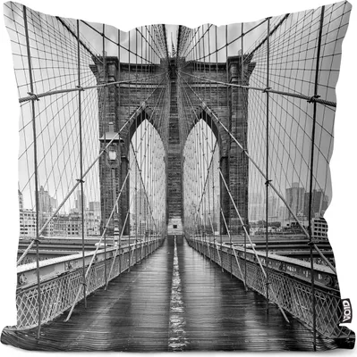 Produktbild von VOID Brooklyn Bridge New York City Brücke Kissenbezug Kissenhülle Polyester wasserfest Outdoor Indoor