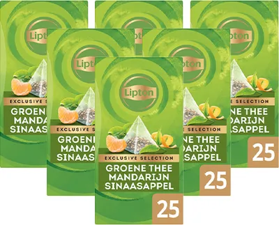 Produktbild von Lipton - Exclusive Selection Grüner Tee Mandarine Orange - 6x 25 Teebeutel