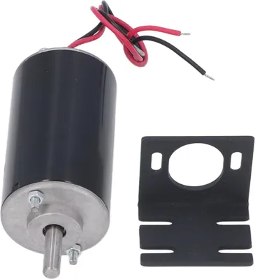 Produktbild von Gleichstrom-Hochgeschwindigkeitsmotor mit fein einstellbarer Drehzahlregelung (im Uhrzeigersinn/gegen den Uhrzeigersinn), hohem Drehmoment und geringem Geräuschpegel, 50 W, 12 V, 3000 U/min, inklusive Halterung