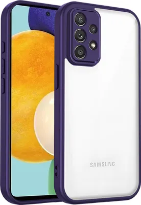 Produktbild von Hülle für Samsung Galaxy A53 5G Transparente Rückseite TPU Bumper Stoßfest Handyhülle Lila