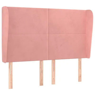 Produktbild von vidaXL Kopfteil mit Ohren Rosa 147x23x118/128 cm Samt
