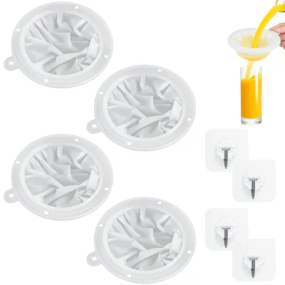 4 Nylon-Siebe, fein, 200-450 Mesh, für Saft, Wein, Milch