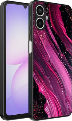 Produktbild von Geeignet für Samsung Galaxy A07 Telefon Fall mit Marmor-Druck - TPU zurück Abdeckung Fall Marmor-Design - lila rosa - Smartphonica