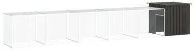 Produktbild von vidaXL Hühnerkäfig Anthrazit 600x91x100 cm Verzinkter Stahl