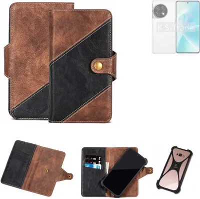 Produktbild von K-S-Trade Handyhülle Schutzhülle Bookstyle Case kompatibel mit OnePlus 12R Klapphülle Cover Hülle Schutztasche 1x