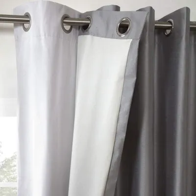Productafbeelding van Gordijn Voering - Verduisterend Doek - Licht Blokkeren - 3 Pass Zwart - 168 x 221 cm - Wit