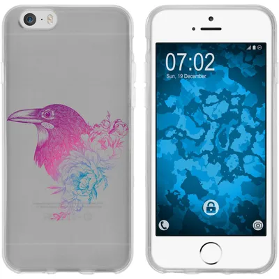 Produktbild von PhoneNatic Case kompatibel mit Apple iPhone 6s / 6 Silikon-Hülle Floral Rabe M4-6