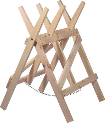Produktbild von dobar Stabiler Sägebock aus Massivholz, klappbare Sägehilfe, 64 x 64 x 94 cm, Kiefer