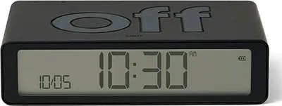 Zdjęcie produktu dla LEXON Flip Classic, Cyfrowy budzik, Prostokąt, Czarny, LCD, Bateria, 5 V