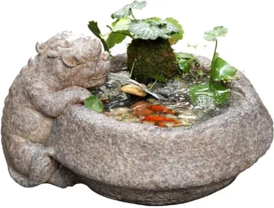 Produktbild von Tischbrunnen „Wohlstandsfluss“ im chinesischen Zen-Stil mit zirkulierendem Wasser