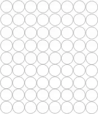Immagine prodotto di Adesivi rotondi, diametro 5 cm, 72 pezzi, bianco opaco