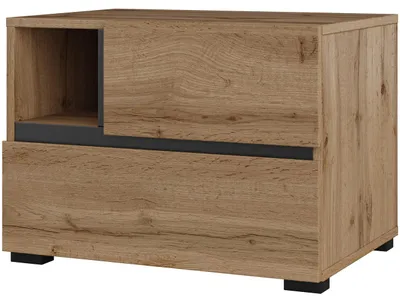 Obrázok produktu pre Nočný stolík CROSI 22 dub wotan / čierna