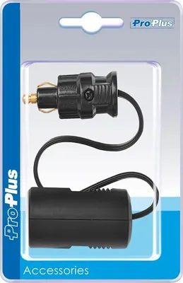 Produktbild von Adapterkabel von DIN-Stecker auf Zigarettenanzünder-Buchse 25 cm im Blister