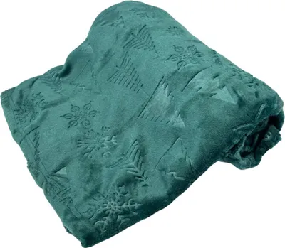 Obrázek produktu pro HOME ELEMENTS Mikroflanelová deka 150 x 200 cm, 220 GSM, Tmavě zelená Jacquard