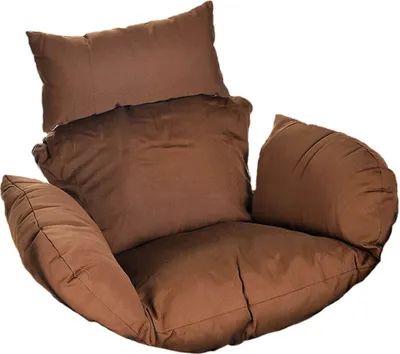A brown cushion set for a hanging chair.