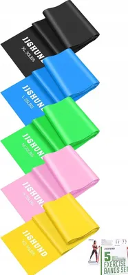 Produktbild von JJSHUND Set 5 Fitness Widerstandsbänder 1,5m für Training