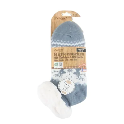 Immagine prodotto di Calze comode per donna " Calze comode " Calze con orsetto e suola in ABS " Calze invernali a 3/4 in taglia unica 35-42 [blu]