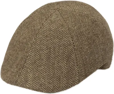 Fiebig 6-Panel Cap Wolle Fischgraet in beige