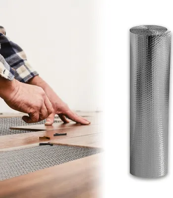Produktbild von NAIZY Isolierfolie D?mmfolie 0.6 x 10m Luftpolsterfolie Aluminium Thermofolie Heizk?rper Reflexionsfolie 3-4mm Dicke Isolierungsfolie W?rmehaltung W?rmed?mmung