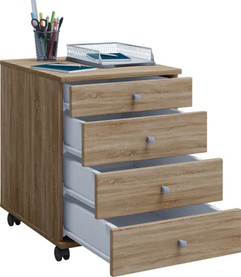 Produktbild von VCM Rollcontainer | Beistellcontainer mit Schubladen | Maße ca. H. 57 x B. 42 x T. 50 cm | Bürocontainer – Lona