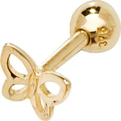 Produktbild von Schöne 9 Karat (375) Gold Damen - Einzel Knorpel Ohrstecker - 5mm*3mm; TRS25830