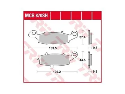 Obrázek produktu pro TRW Bremsbelag Trw Sinter Mcb 870 Sh
