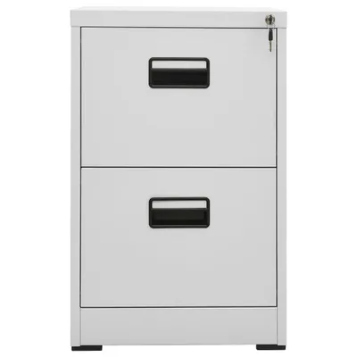 Zdjęcie produktu dla vidaXL Szafka na dokumenty jasnoszara 46x62x72,5 cm stalowa