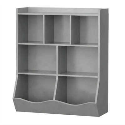 Produktbild von Kinder Bücherregal 3 Ebenen – Kinderzimmer Bücherregal – MDF – Grau