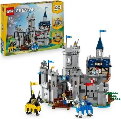 Produktbild von LEGO Creator 3-in-1 Mittelalterliche Burg der Ritter, 31168, 1371 Teile, 6 Minifiguren, Bauset für Kinder ab 9 Jahren