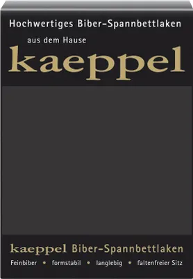 Produktbild von Kaeppel Biber Bettlaken Betttuch 100 x 200 cm Spannbettlaken 14 Farben Uni, Farbe:Anthrazit