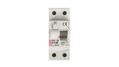 Obrázok produktu pre Nadprúdový chránič 2P 25A B 0,03A typ AC KZS-2M 002173106