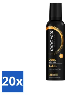 Produktbild von 20 x Syoss Curl Haarmousse - Anti-Frizz & Bounce - 250 ml - Vorteilspackung - 20 Stücke