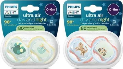 Obrázek produktu pro Philips AVENT SCF087/22, Klasický dětský dudlík, Ortodontický, Silikon, Chlapec/děvče