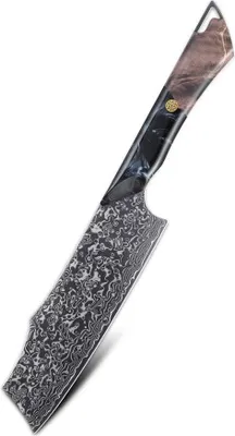 Produktbild von Damast Küchenmesser Tetsu Nakiri - Blau | Präzision und Eleganz KP37377