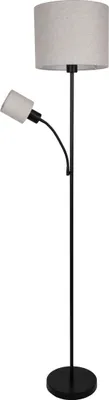 Produktbild von Näve Leuchten Stehleuchte "FILOMENA" H: 165cm schwarz/beige Stehleuchte "FILOMENA" H: 165cm schwarz/beige Stehleuchte - Stehleuchte "FILOMENA" H: 165cm schwarz/beige, Stehlampe im Modern Style, aus Metall, Kunststoff und Textilmaterial in schwarz, 165 cm hoch, Ø 30 cm, E27-Fassung – Druckschalter