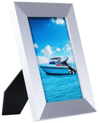 Immagine prodotto di Cornice Ecosa 13x18 cm | passe-partout | vero vetro | MDF | formato verticale e orizzontale | montaggio a parete | argento