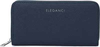 Image de Portefeuille femme en faux cuir Elegance - Ritsportemonnee avec fentes pour cartes et argent - bleu