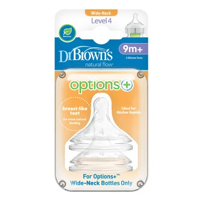 Obrázok produktu pre DR.BROWN'S Cumlk na fae Options+ irok hrdlo 9m+, siliknov 2 ks