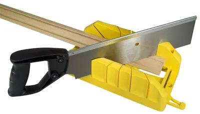 Produktbild von STANLEY Gehrungslade Kunststoff + Rückensäge 1-19-800 Schnittwinkel