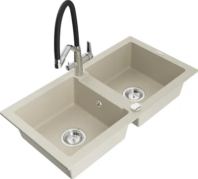 Produktbild von Mexen Mario Granitspüle mit Mischbatterie, Beige