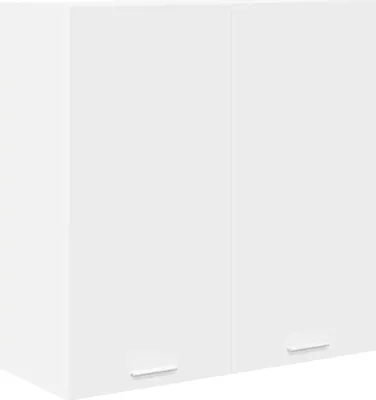 Immagine prodotto di vidaXL Mobiletto da parete bianco, 80 x 31 x 80 cm, realizzato in materiale composito di legno