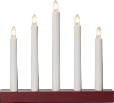 Produktbild von Star Trading 220-31, Leichte Dekorationsfigur, Rot, IP20, Weiß, 5 Glühbirne(n), E10