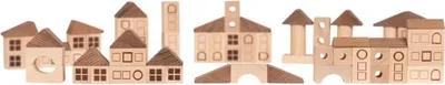 Zdjęcie produktu dla goki 58565 Klocki konstrukcyjne City, goki nature wood, 70 elementów, naturalne (1 zestaw)