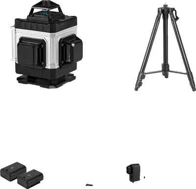 Produktbild von Laser-Niveau, 16 Linien, App-Fernbedienung, verstellbares Stativ, 2 Batterieanschluss