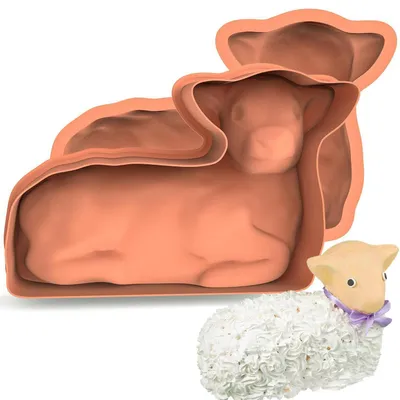 Image de Moules à gâteau en silicone Osterlamm, 30,5 cm, lot de 2