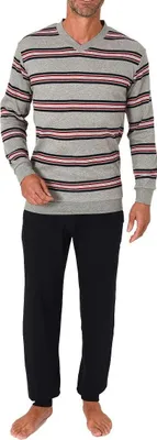 Image de Normann Hommes Pyjama manches longues avec poignets, qualité interlock ; gris, 68