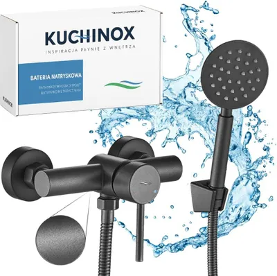 Produktbild von Kuchinox | Noia Wandbatterie - Grafit - Korrosionsbeständig - Modernes Design - Stahl-ausführung