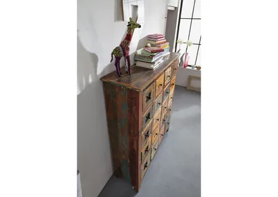 Produktbild von MASSIVMOEBEL24 Kommode Altholz 125x40x150 mehrfarbig lackiert NATURE OF SPIRIT #60