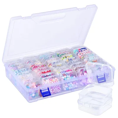 40 Aufbewahrungsboxen mit Deckel, klein, transparent, Kunststoff